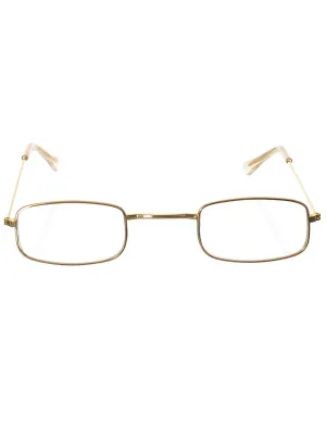 Rectangular Gold Frame Costume Glasses
