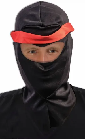 Red and Black Ninja Hood Costume Accessory