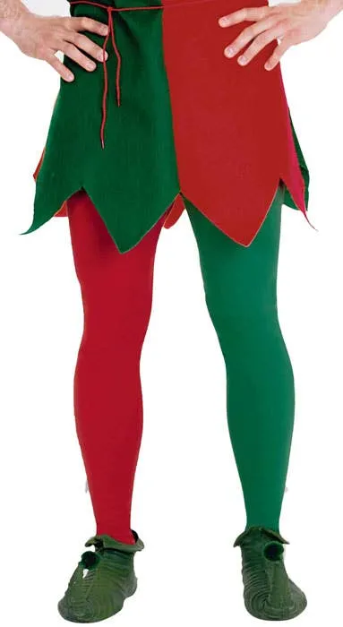 Red and Green Christmas Elf Tights