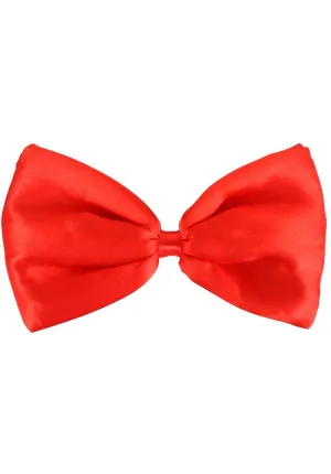 Red Satin Bow Tie Costume Accessory
