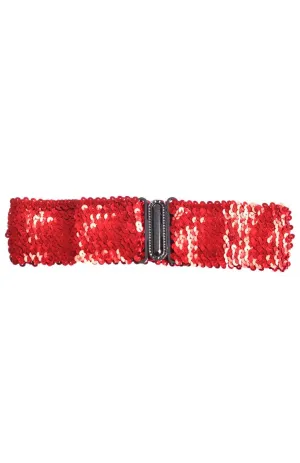 Red Sequin Stretch Belt Costume Accessory