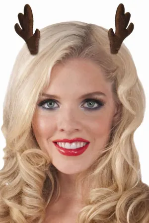 Reindeer Antlers Mini Christmas Hair Clips