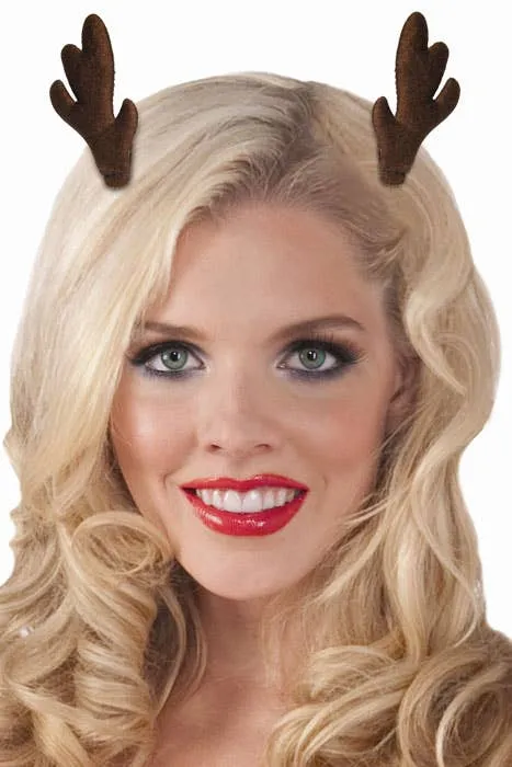Reindeer Antlers Mini Christmas Hair Clips