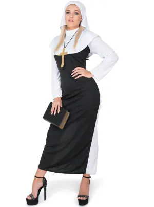 Religious Black and White Nun Womens Costume