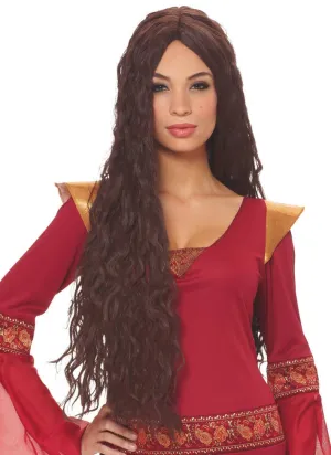 Renaissance Beauty Womens Long Brown Costume Wig