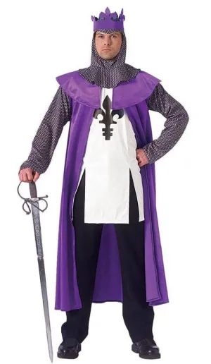 Renaissance Mens Purple Medieval King Costume