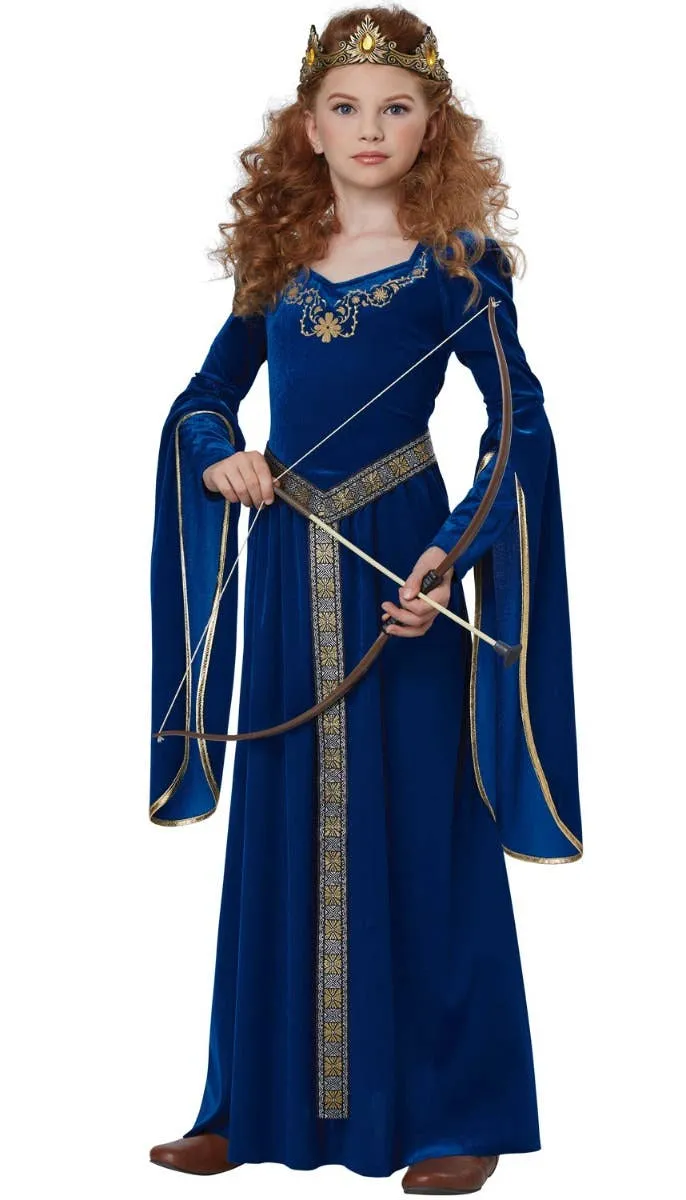 Renaissance Princess Girls Long Fancy Dress Costume