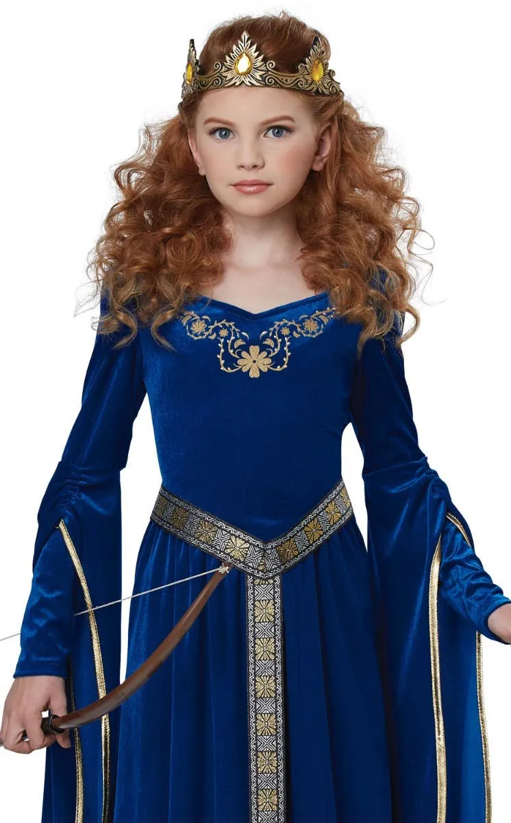 Renaissance Princess Girls Long Fancy Dress Costume