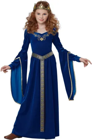 Renaissance Princess Girls Long Fancy Dress Costume