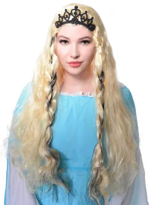 Renaissance Womens Long Blonde Princess Costume Wig