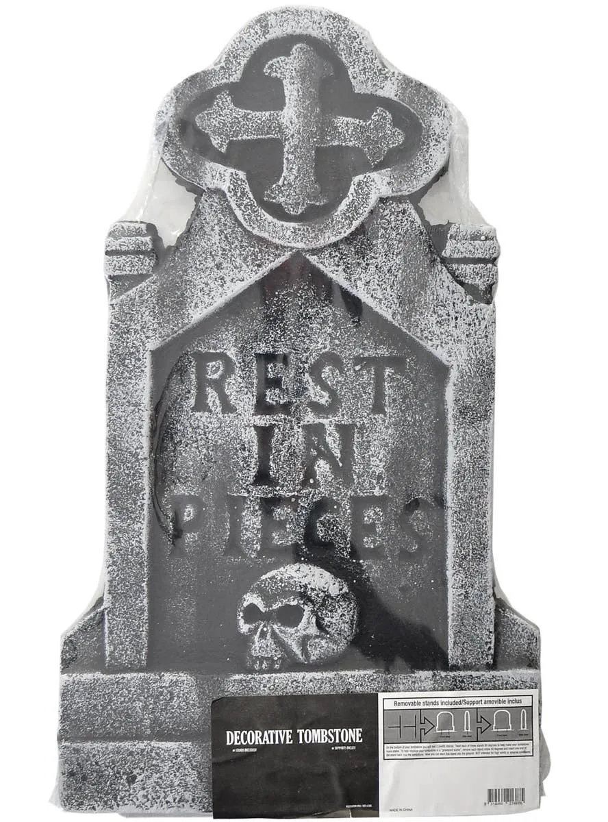 Rest In Pieces 52cm Foam Tombstone Halloween Decoration