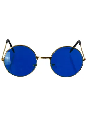 Retro 1970s Blue John Lennon Teashade Costume Glasses