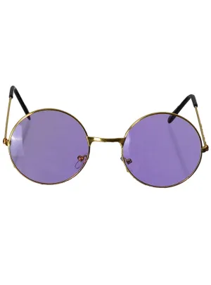 Retro 1970s Purple John Lennon Teashade Costume Glasses