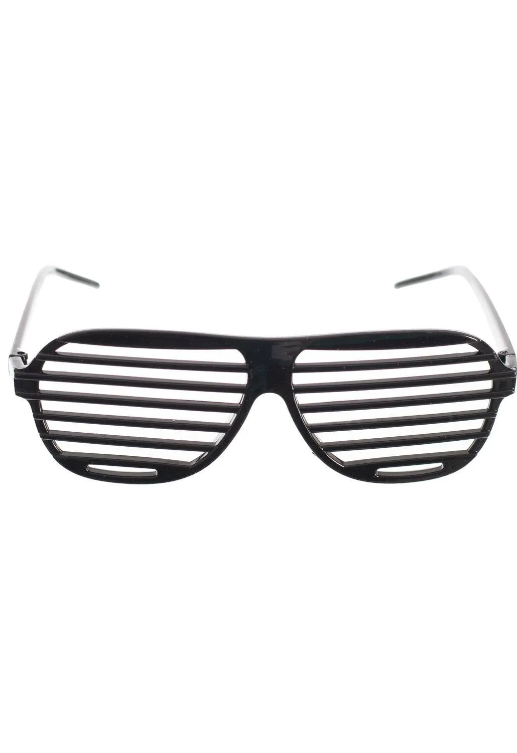 Retro 80s Fashion Black Novelty Shutter Shades