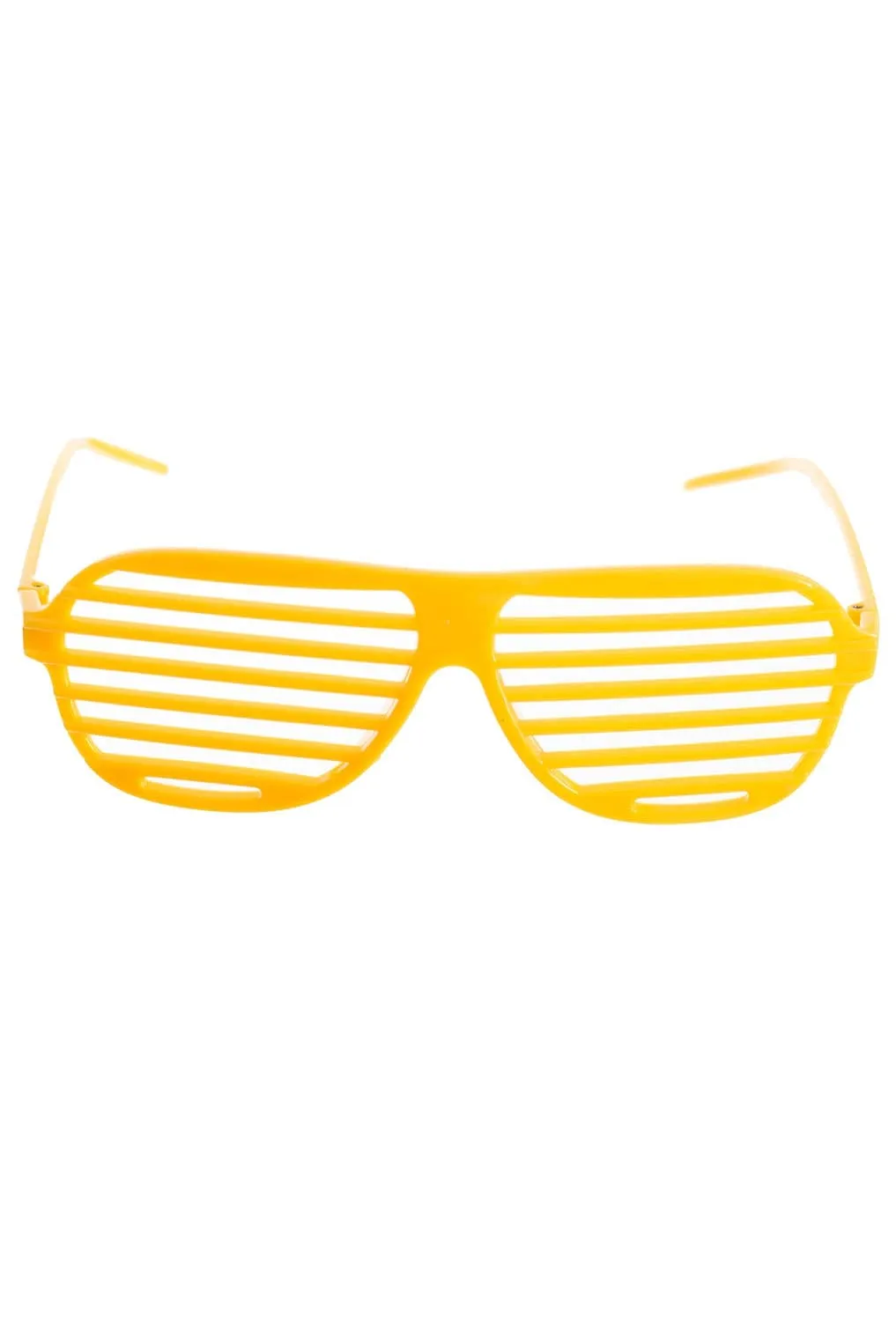 Retro 80s Fashion Bright Yellow Novelty Shutter Shades