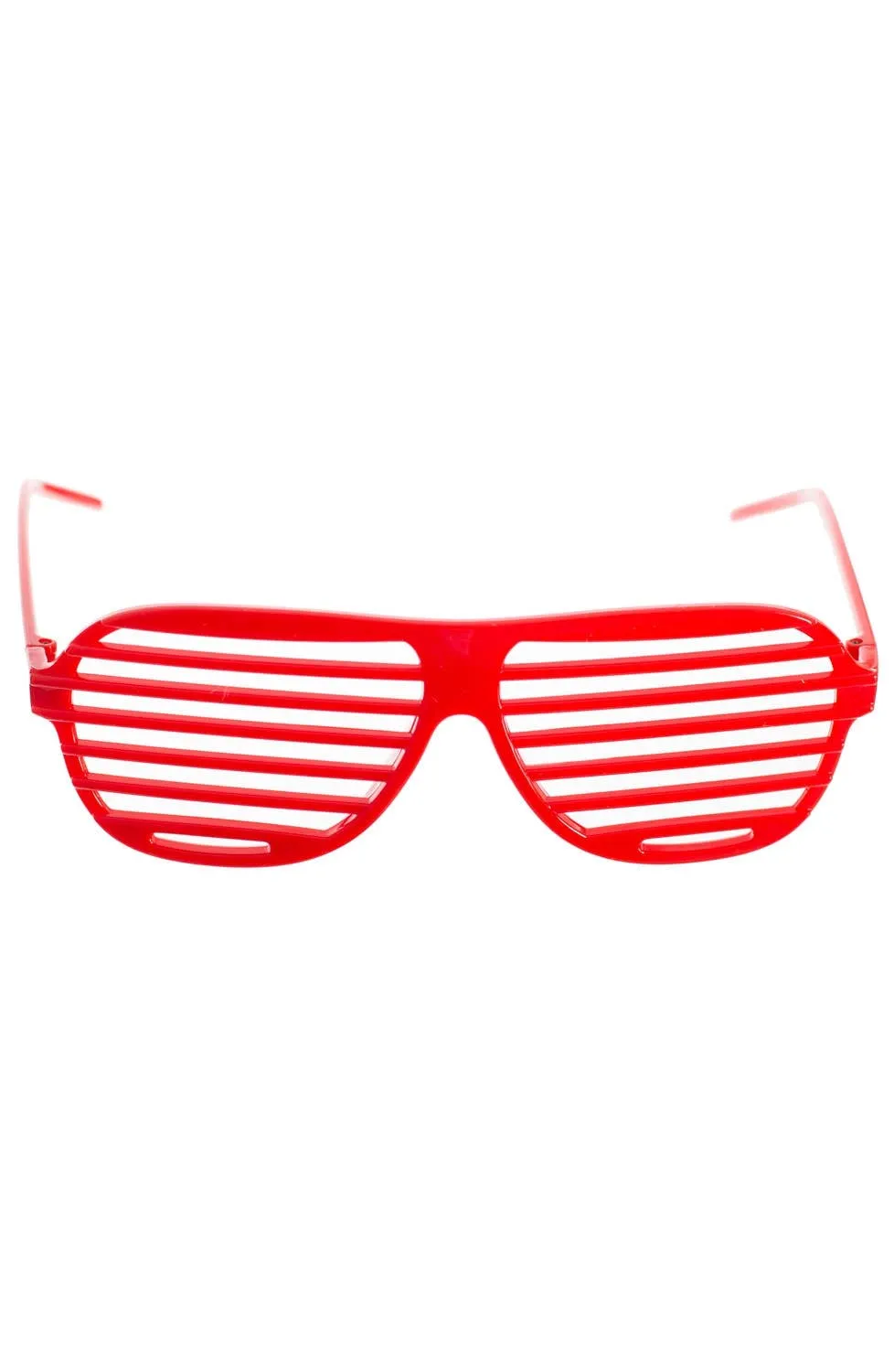 Retro 80s Fashion Red Novelty Shutter Shades