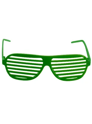 Retro 80s Green Novelty Shutter Shades