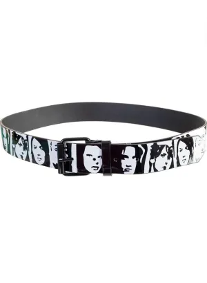 Retro Black and White 80s Pop Art Costume Belt