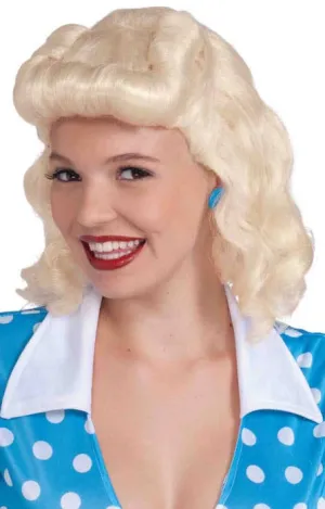 Retro Womens 1940s Blonde Costume Wig