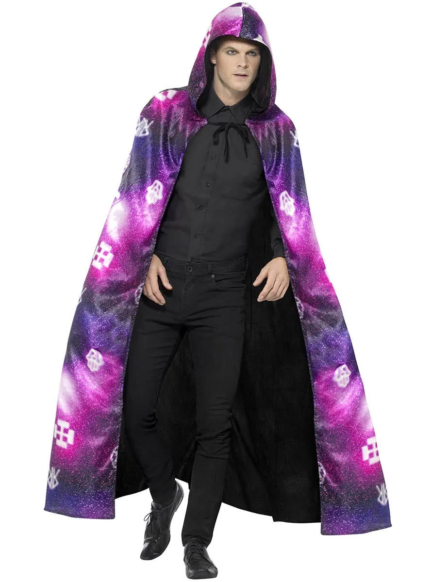 Reversible Deluxe Galaxy Ouija Halloween Costume Cape