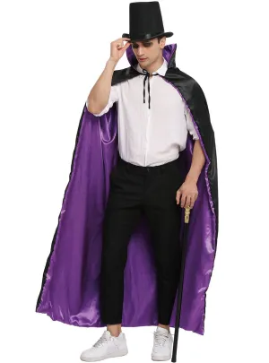 Reversible Purple and Black Vampire Halloween Cape