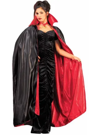 Reversible Satin Cape Costume in Red and Black