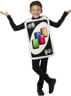 Reversible Uno Draw Four Card Officially Licensed Boys Costume