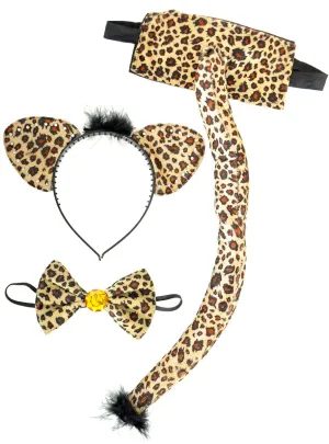 Rhinestone Leopard 3 Piece Accessory Kit