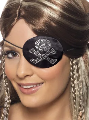 Rhinestone Skull Pirate Eye Patch
