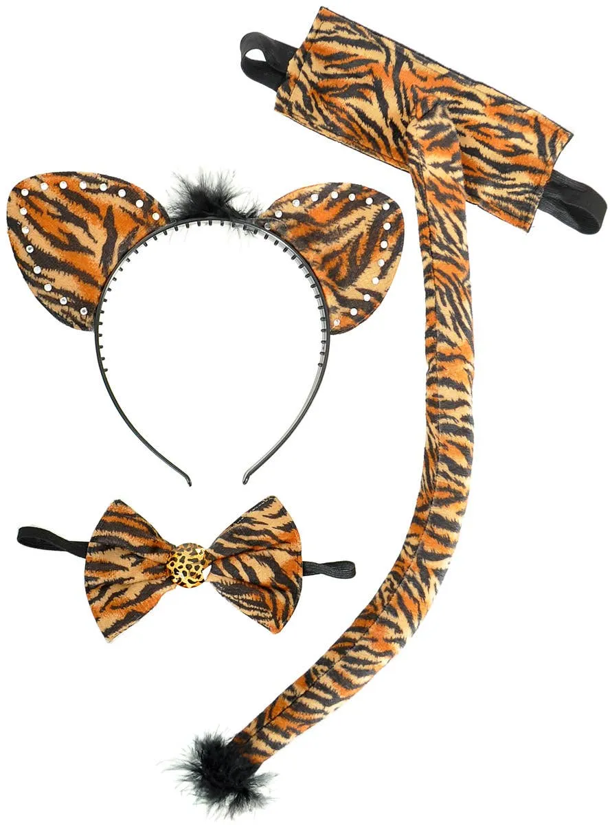 Rhinestone Tiger 3 Piece Accessory Kit