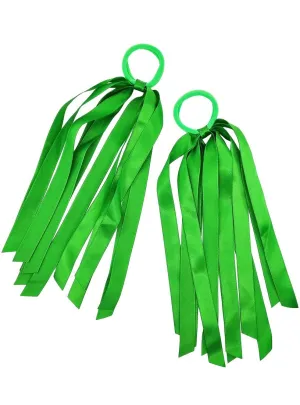 Ribbon Tassel Green Hair Ties Costume Accessory