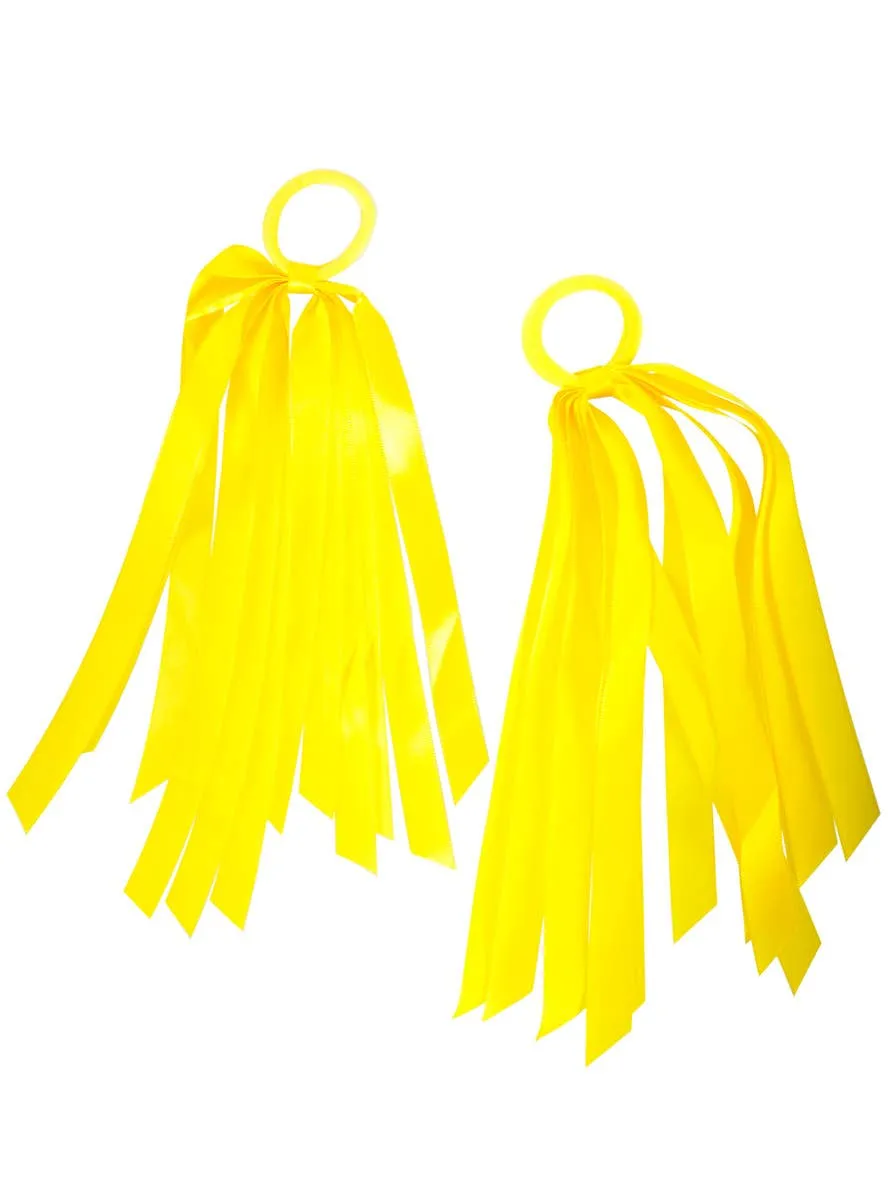 Ribbon Tassel Yellow Hair Ties Costume Accessory