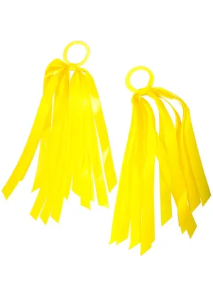 Ribbon Tassel Yellow Hair Ties Costume Accessory