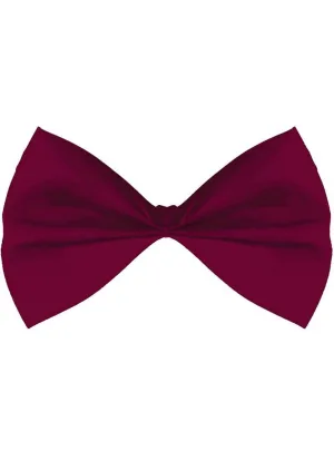 Rich Burgundy Bow Tie Costume Accessory