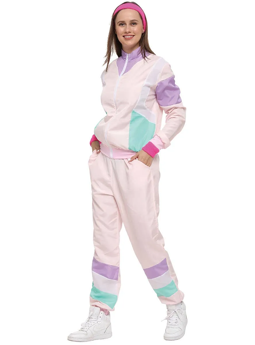 Righteous Pink 1980s Womens Shell Suit Costume