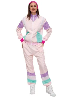 Righteous Pink 1980s Womens Shell Suit Costume