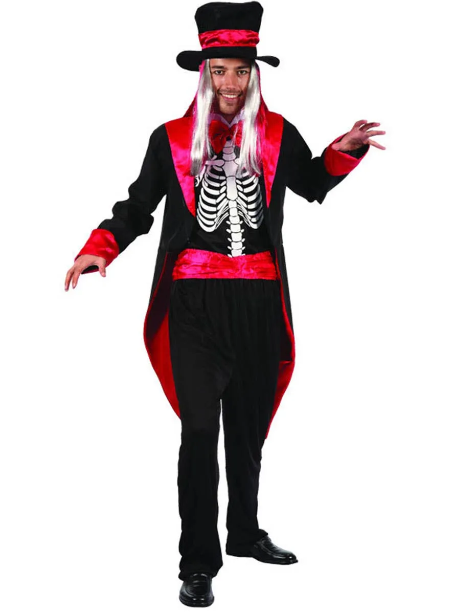 Ringmaster Skeleton Mens Halloween Costume