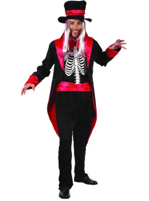 Ringmaster Skeleton Mens Halloween Costume