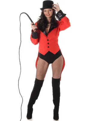 Ringmaster Womens Red Showgirl Costume Jacket