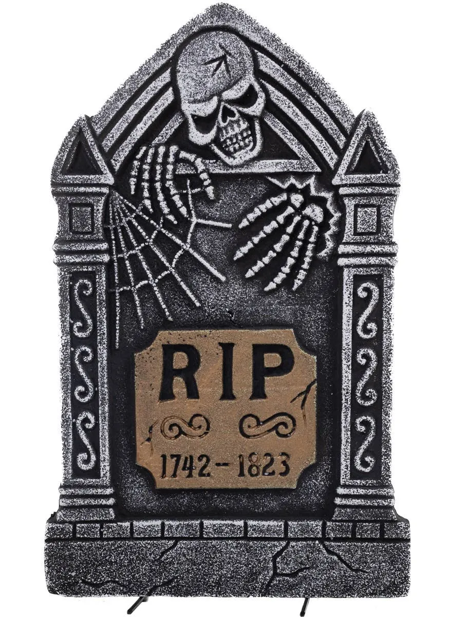 RIP Skull Tombstone Halloween Decoration