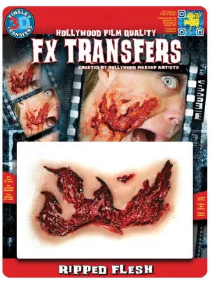 Ripped Flesh 3D Latex Free Realistic Halloween Wound