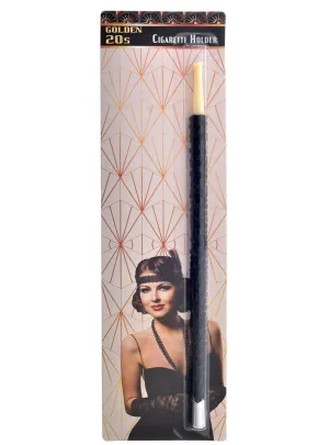 Ritzy Black Sequin 1920s Flapper Cigarette Holder