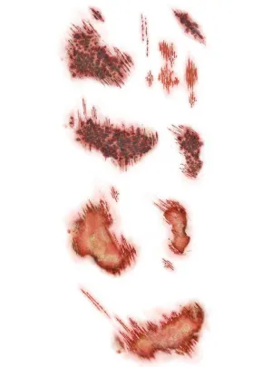Road Rash Trauma Temporary Tattoo Wounds