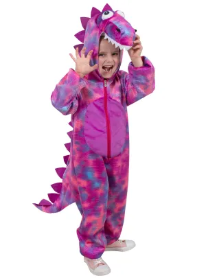 Roarin Rex Toddler Girls Purple Dinosaur Costume