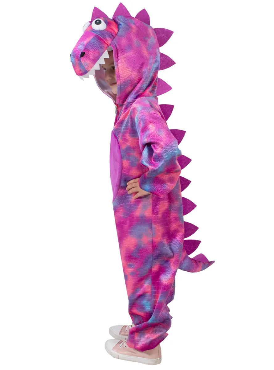Roarin Rex Toddler Girls Purple Dinosaur Costume