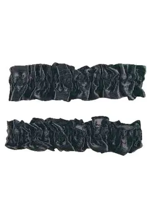 Roaring 20s 2 Pack of Black Satin Arm Band Garter Accessories