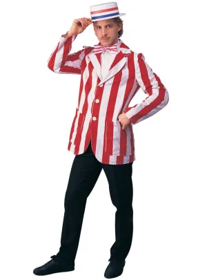 Roaring 20s Candy Striped Mens Costume Jacket