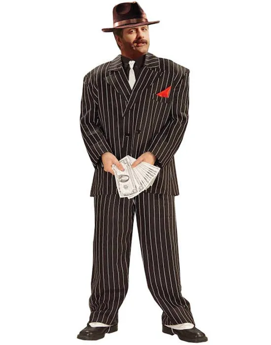 Roaring 20s Chicago Gangster Plus Size Mens Costume