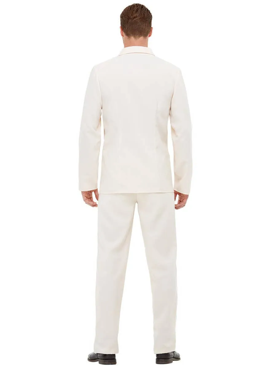 Roaring 20s Gentleman Mens Cream Gangster Costume