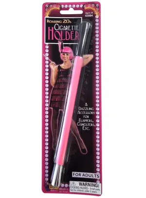 Roaring 20s Pink Cigarette Holder Costume Accessory